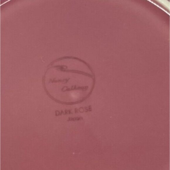 Nancy Calhoun DARK ROSE Japan Solid Color 8" Smooth Stoneware Salad Plates Set 5 - Picture 12 of 16